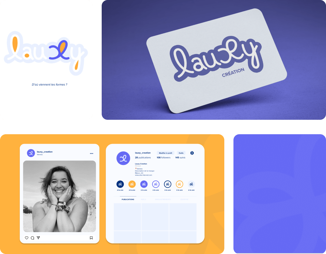 Explorez le nouveau logo de Lauxy Création par l'agence de communication à Vannes, spécialisée en identité visuelle. Découvrez comment notre agence a façonné cette nouvelle identité visuelle pour refléter l'essence de Lauxy Création.